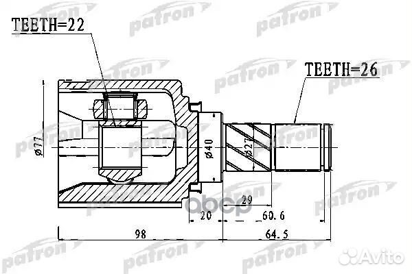 Шрус PCV1028 patron