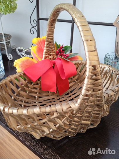 Корзинка плетеная интерьерная