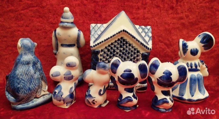 Фарфоровые статуэтки гжель. Фигурки фарфор