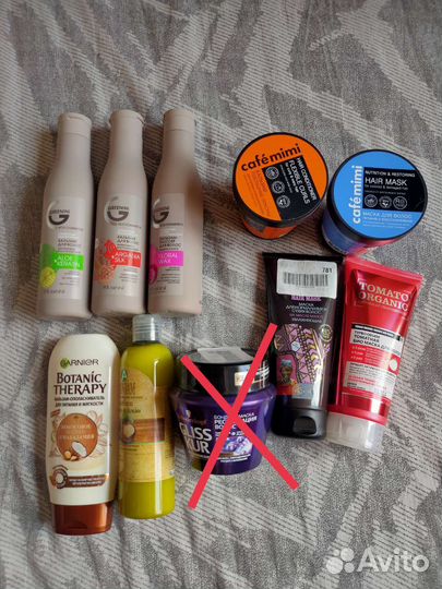 Бальзамы и маски для волос разных производителей