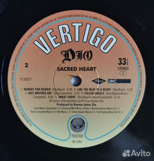 Виниловая пластинка Dio - Sacred Heart (Remastered