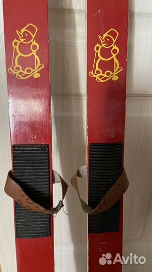 Лыжи детские деревянные