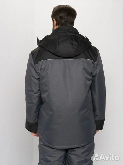 Костюм зимний huntsman Полюс серый черный