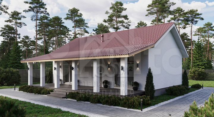 Коттедж 108 м² на участке 7,5 сот.