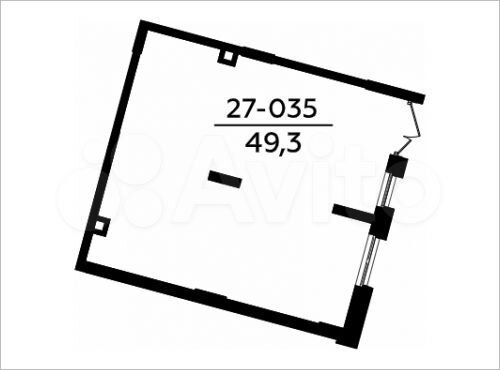 Продается торговое помещение площадью 49.3 кв.м