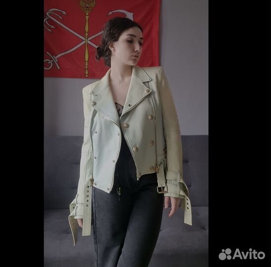 Кожаная куртка Balmain