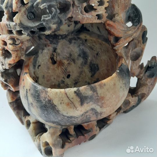 Настольное украшение дракон мыльный камень