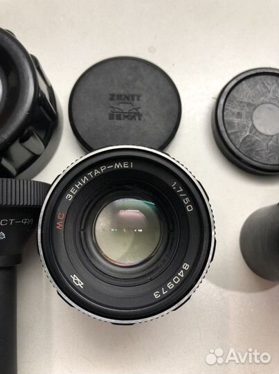 Окулярная насадка Турист-фл, объективы СССР