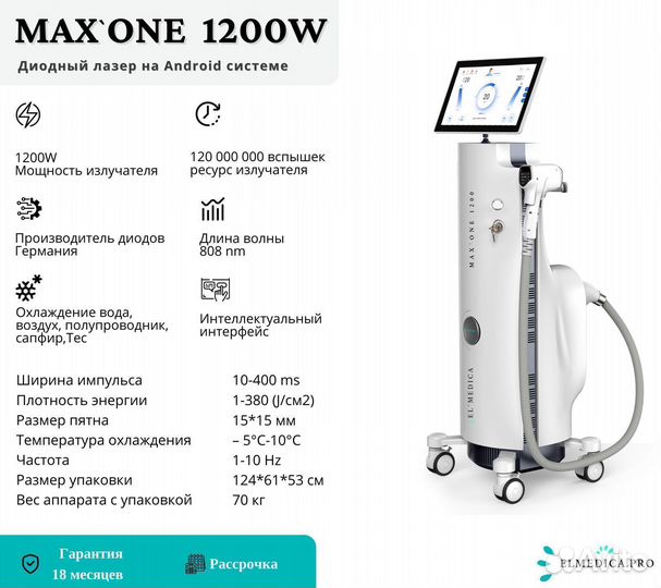 Диодный лазер Премиум-класса MaxOne 1200W