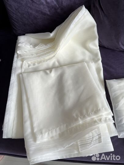 Тюль новая белая