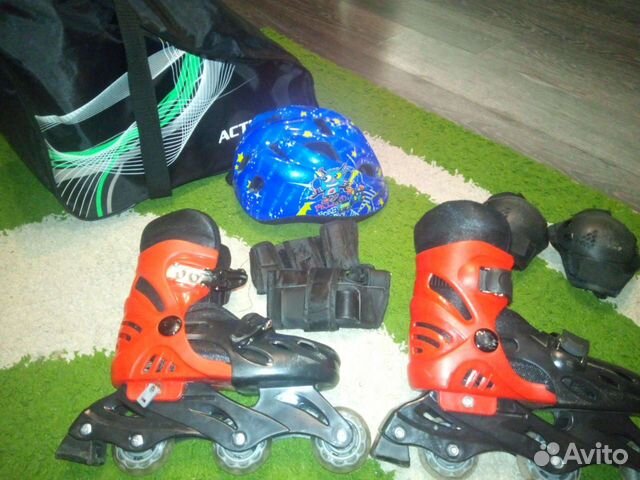 Роликовые коньки детские комплект