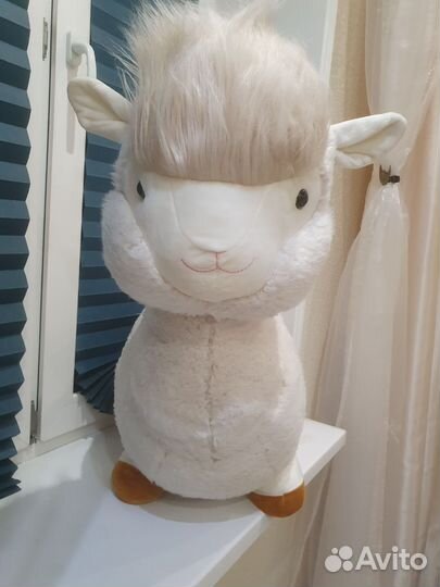 Большая мягкая игрушка лама альпака