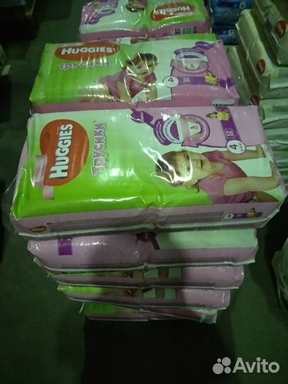 Подгузники трусики хаггис 4 (9-14) кг