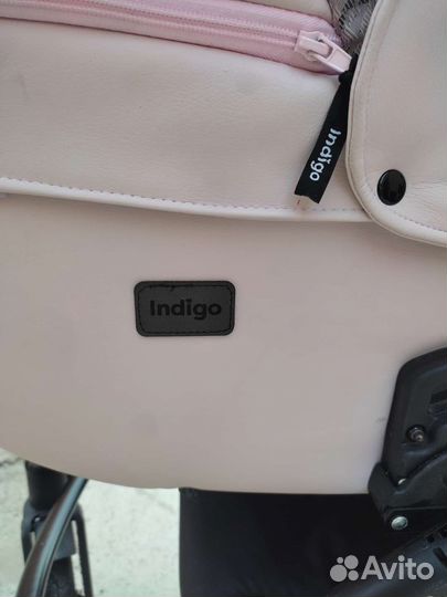 Коляска 2 в 1 indigo эко кожа