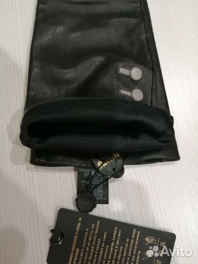 Перчатки удлинённый женские кожаные новые