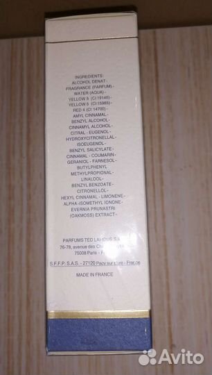 Туалетная вода Тэд Лапидус