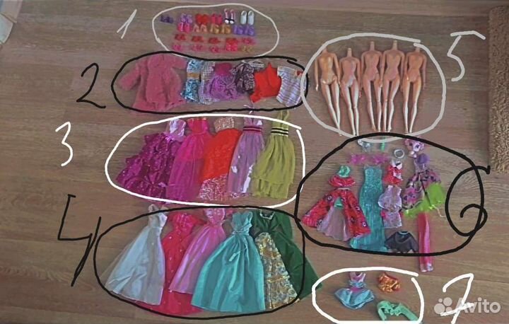 Одежда и обувь кукол барби и винкс,шарнирные тела