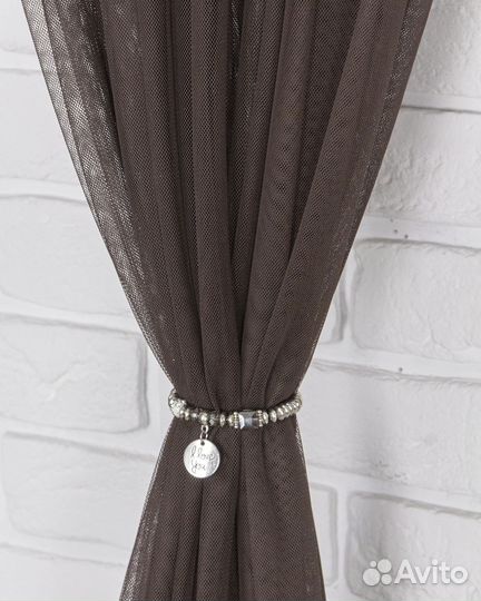 Новый тюль Ирис шоколад