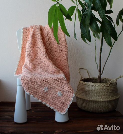 Плед детский вязаный ручная работа