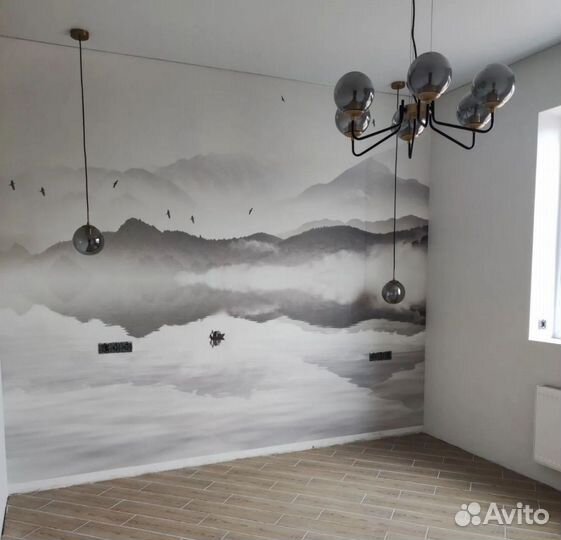 Поклейка обоев. Шпаклевка стен. Ламинат