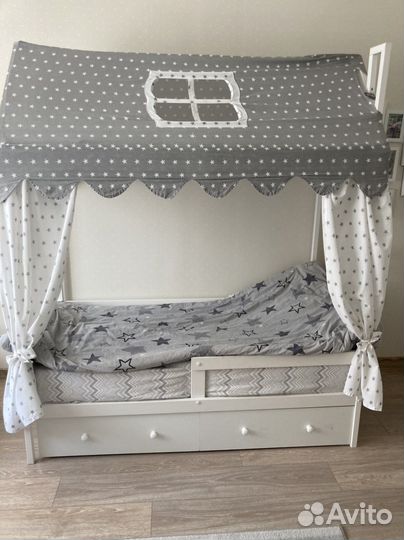 Детская кровать от 2 лет с бортиками