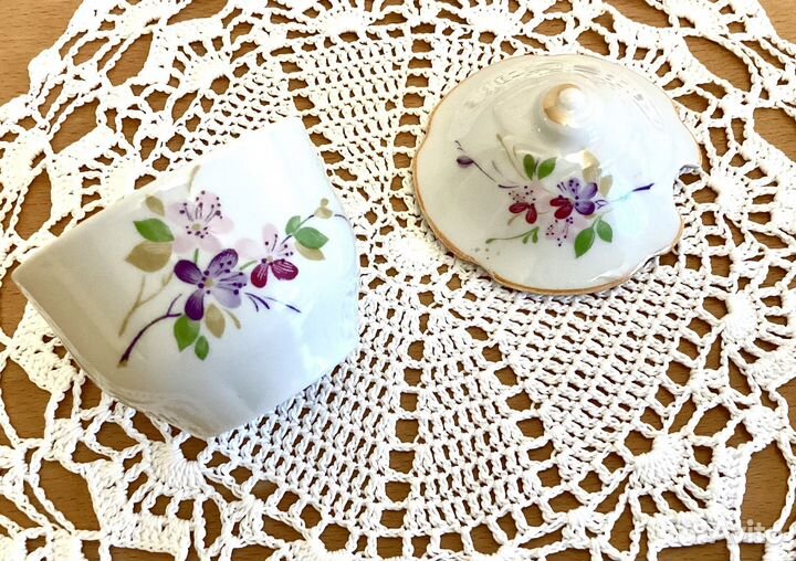 Винтажная горчичница Дулево фарфор СССР 1 сорт