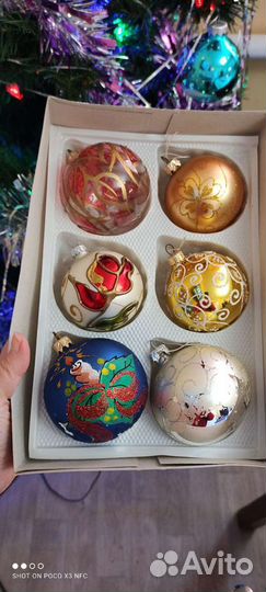 Елочные игрушки стекло