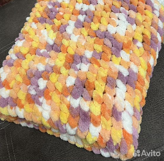 Плед пуффи детский плюшевый