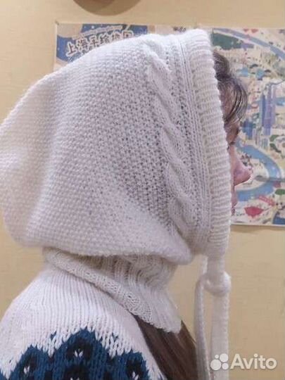 Капор женский вязаный. Цвет любой