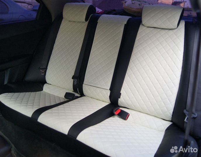 Авточехлы из экокожи Ромб KIA Cerato 2 Автопилот