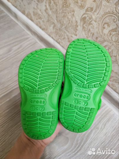 Crocs c 6 7 зелёные