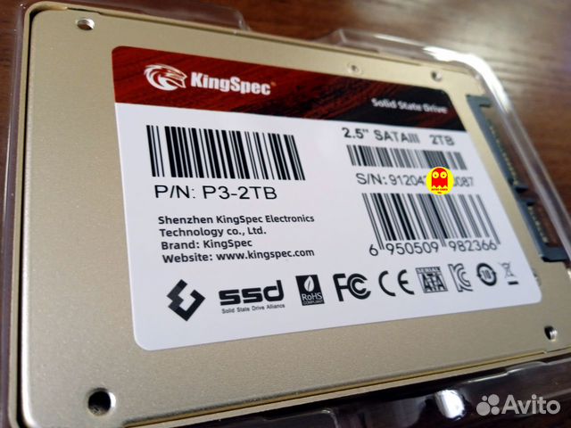 SSD-накопитель 2,5 дюймов SATA III KingSpec (2 TB)