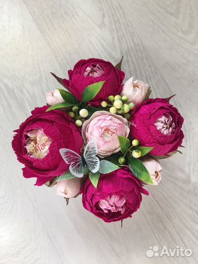 Букет «Сеньор-Пион» с конфетками.Подарок.Сюрприз