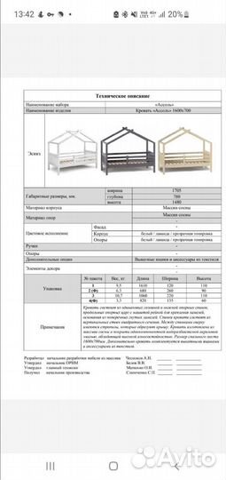 Кровать Домик детская