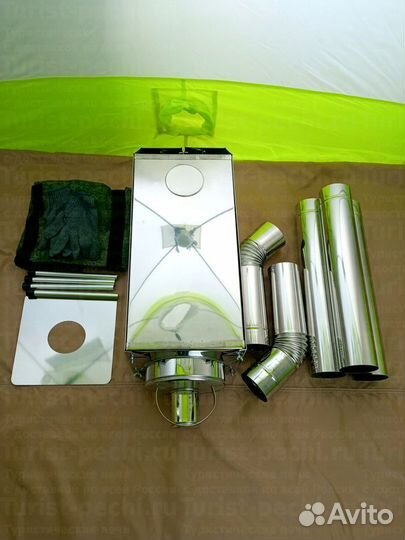 Печь для палатки Пошехонка Средняя на 30 л. c 3D э