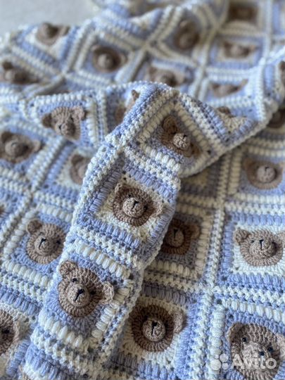 Плед детский вязаный 