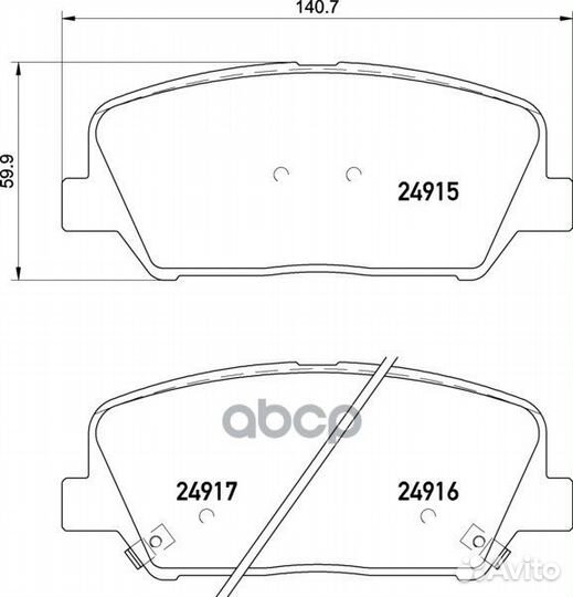 Колодки тормозные дисковые перед NP6047 NIS