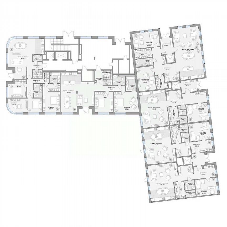 3-к. квартира, 142,7 м², 1/5 эт.