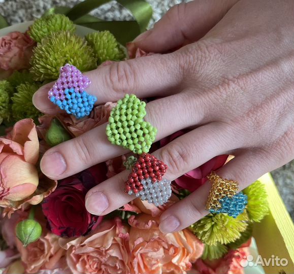 Кольцо из бисера