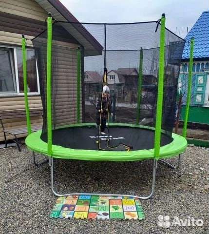 Большой батут с сеткой