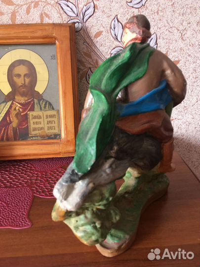 Статуэтка Иван царевич на сером волке гипс