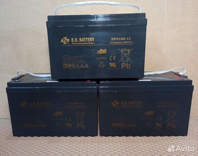 AGM (гелевый) аккумулятор B.B. Battery 100Ач
