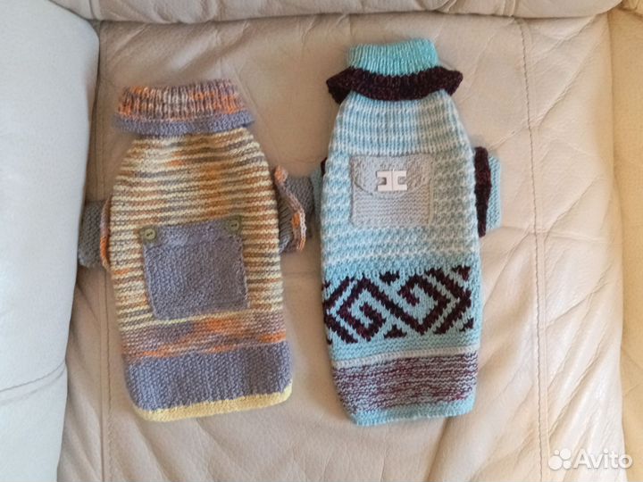 Вязаные свитеры для собак маленьких пород