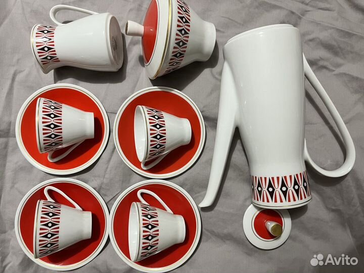 Сервиз кофейный freiberger porzellan, гдр