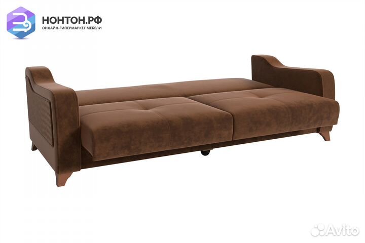 Диван книжка Дуглас 3-х местный коричневый