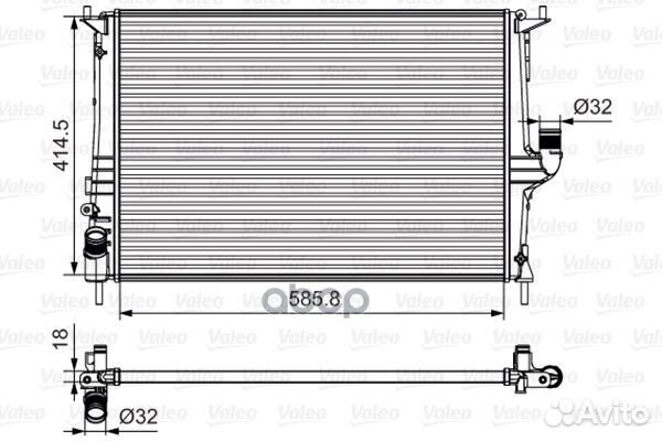 Радиатор системы охлаждения 700801 Valeo