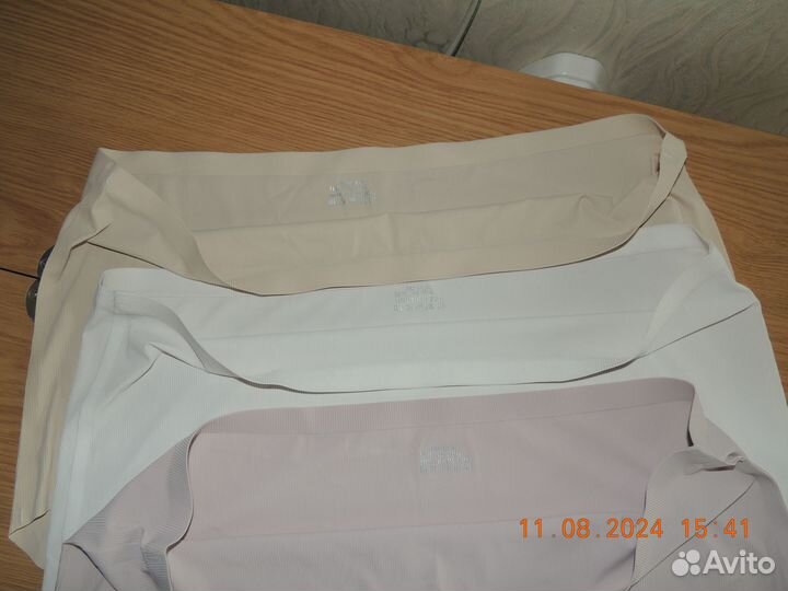 Трусы бесшовные высокие слипы набор 3 штуки 56-60