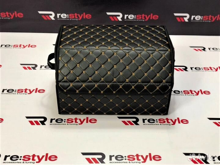 Органайзер средний Черный с золотой строчкой