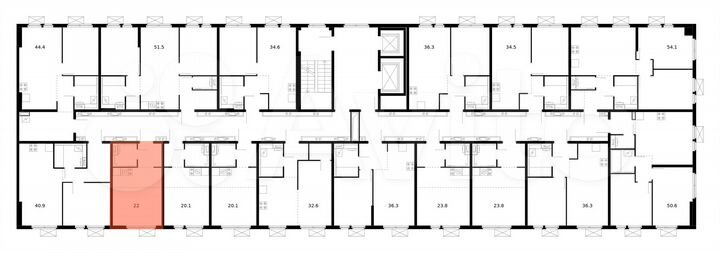 Квартира-студия, 22 м², 10/14 эт.