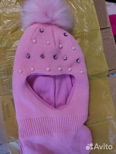 Шапка шлем для девочки